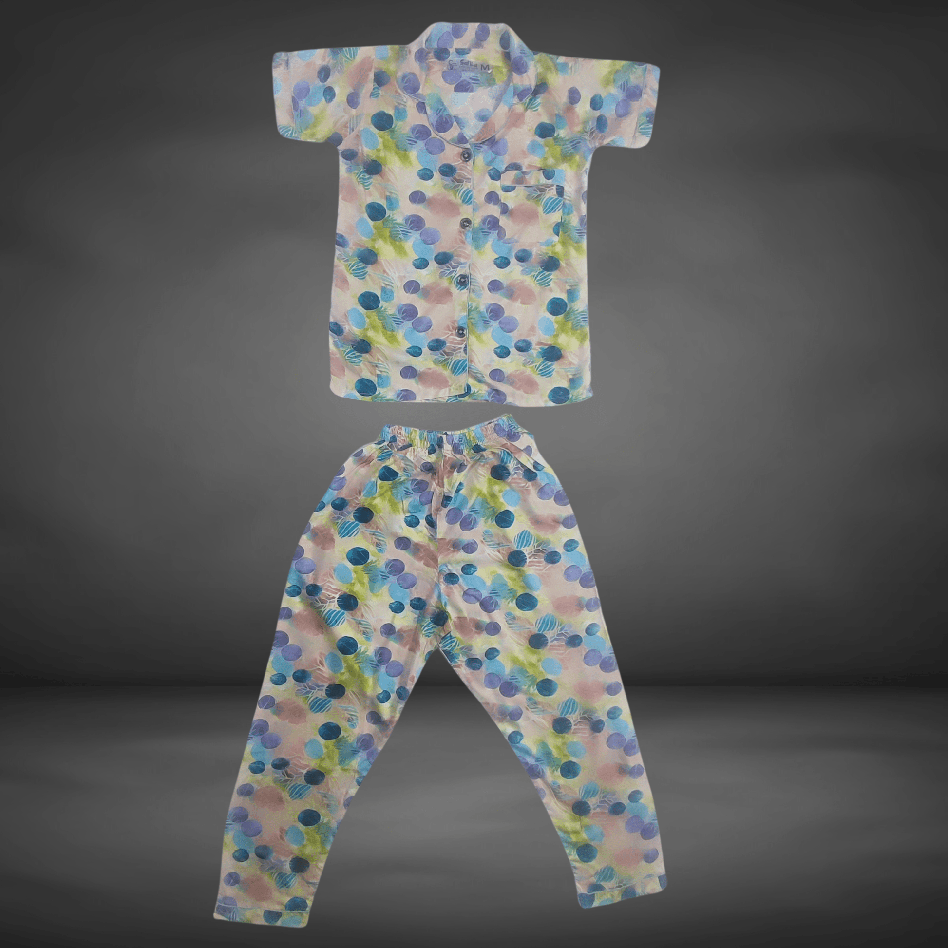 Soft Linen Multicolor Night Suit - Nighties - ComfyBliss
