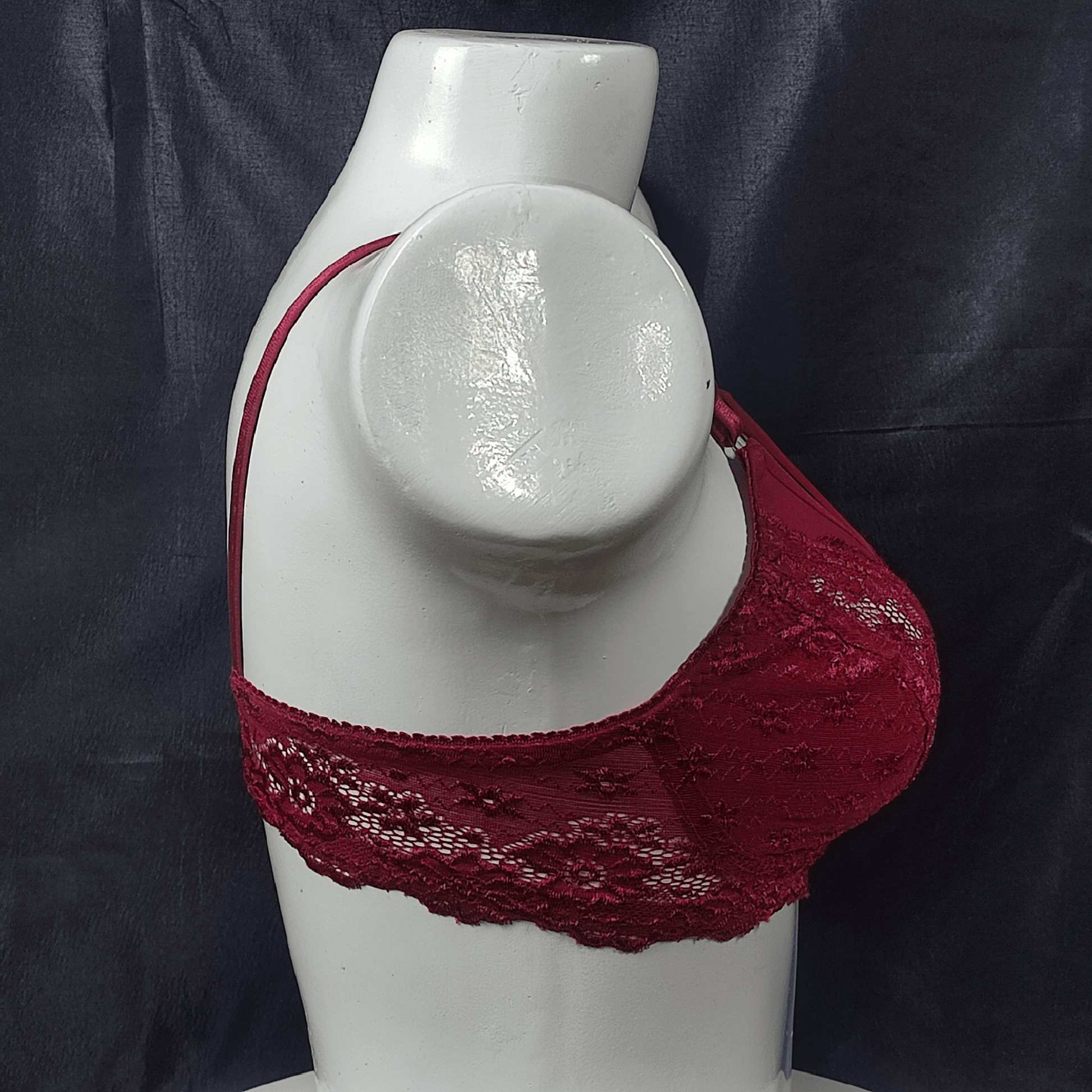 Soft Net Lace Bra (Bloodlust Maroon) - Bra - ComfyBliss