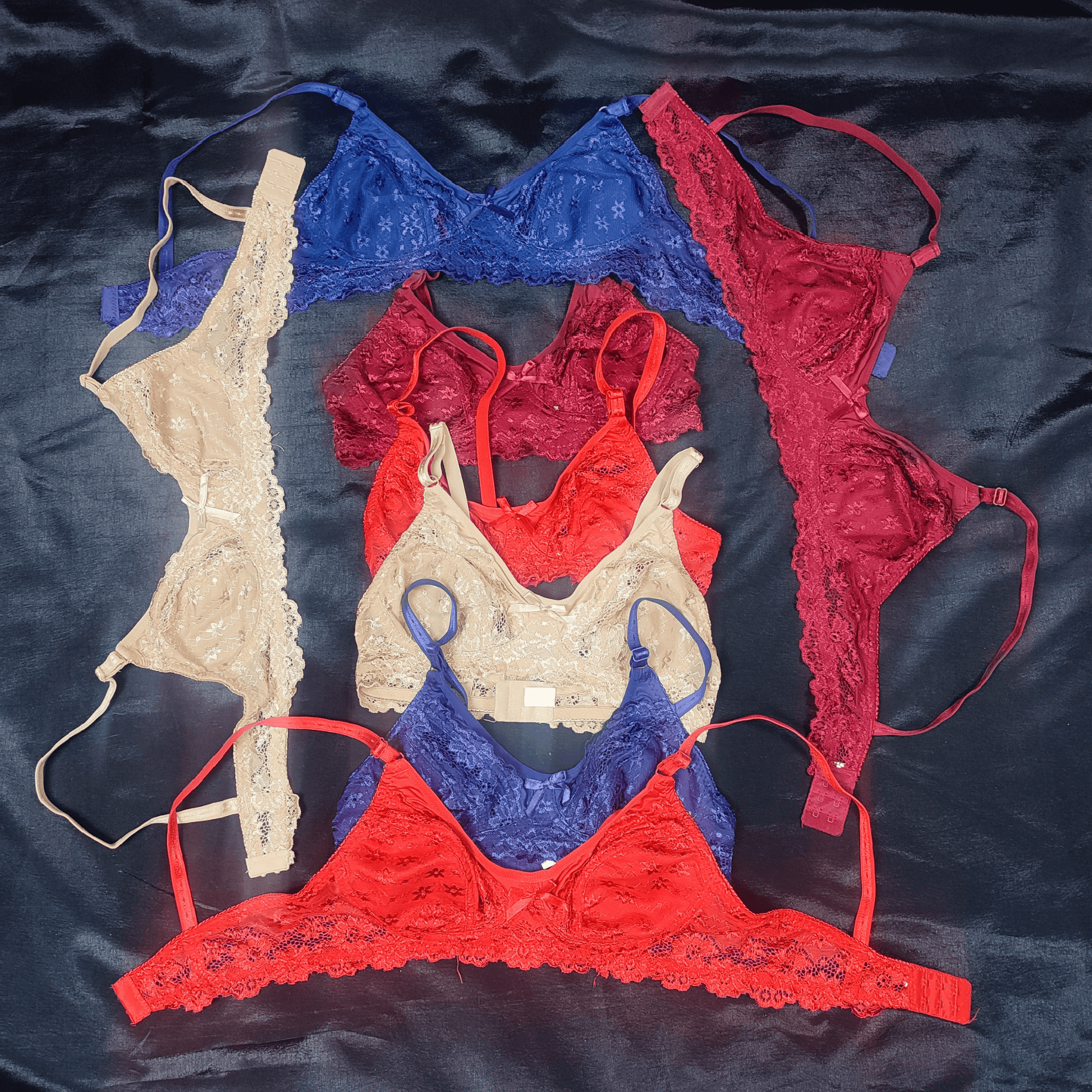 Soft Net Lace Bra (Infernal Crimson) - Bra - ComfyBliss