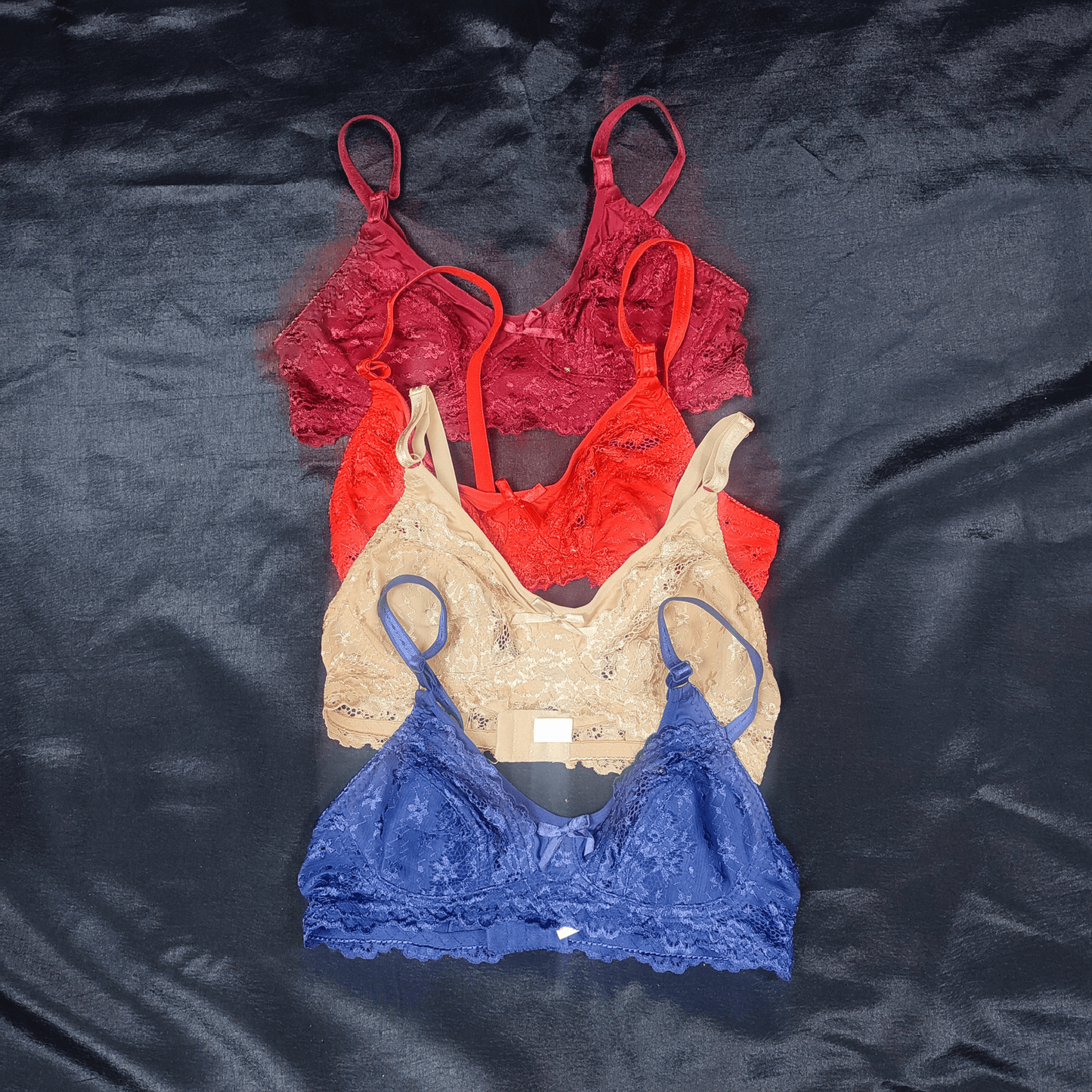 Soft Net Lace Bra (Infernal Crimson) - Bra - ComfyBliss