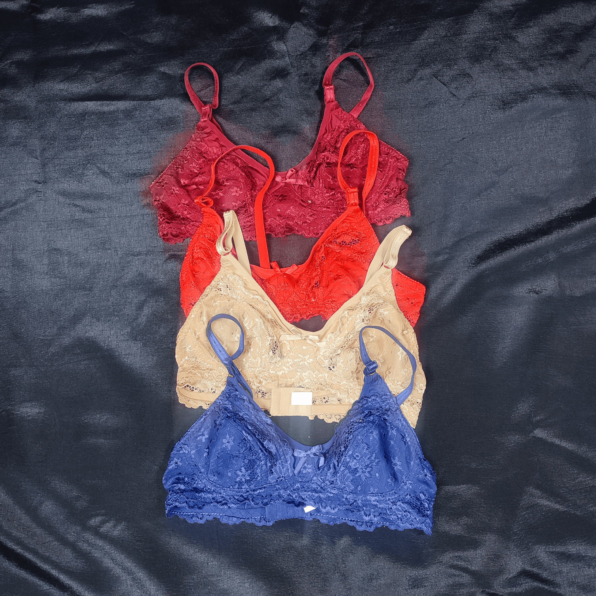 Soft Net Lace Bra (Infernal Crimson) - Bra - ComfyBliss