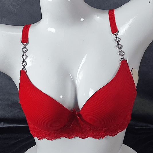 Soft & Sleek Padded Bra (Bloodlust Crimson) - Bra - ComfyBliss