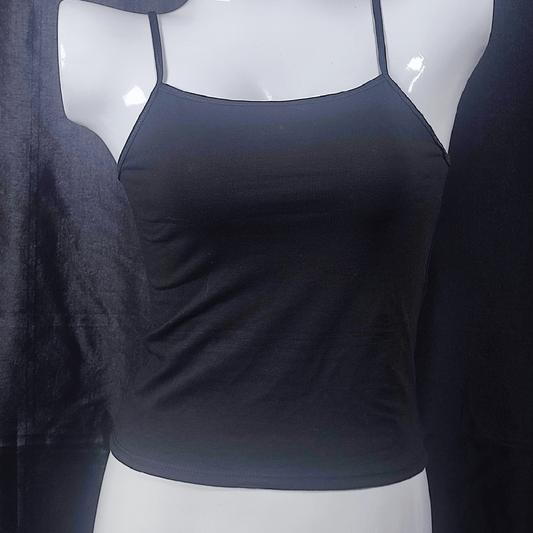 SoftGlow Seamless Camisole (Black Obsession) - Camisoles & Shorts - ComfyBliss