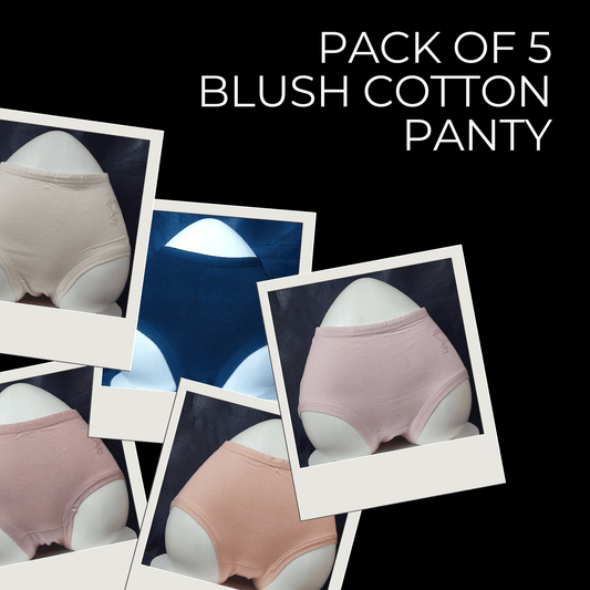 Pack of 5 Blush Cotton Panty (Random Colors) | | |