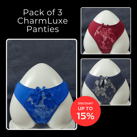 Pack of 3 CharmLuxe Panties L/XL (Random Colors) | | |