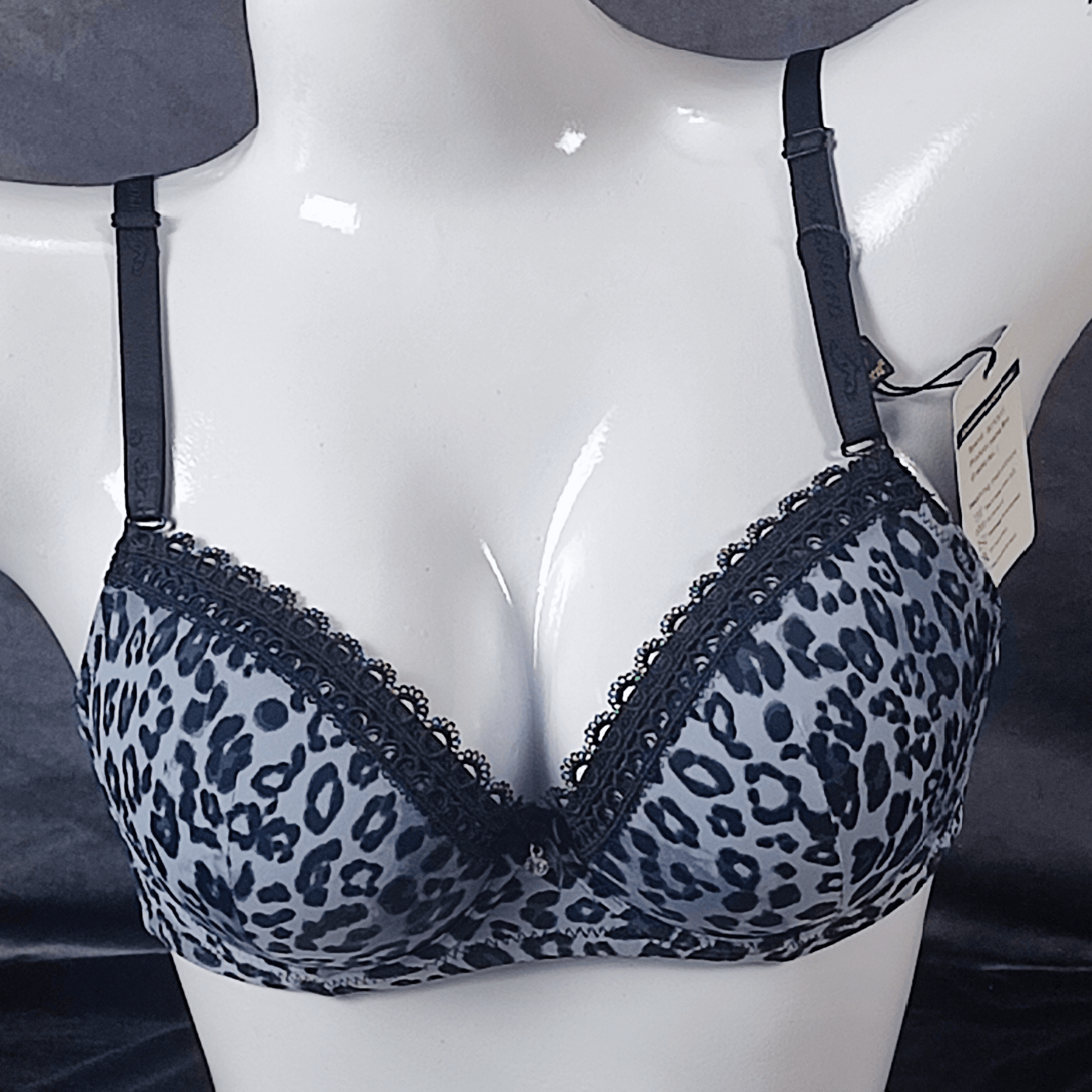 Wild Whisper Padded Bra (Charcoal Desire) - Bra - ComfyBliss